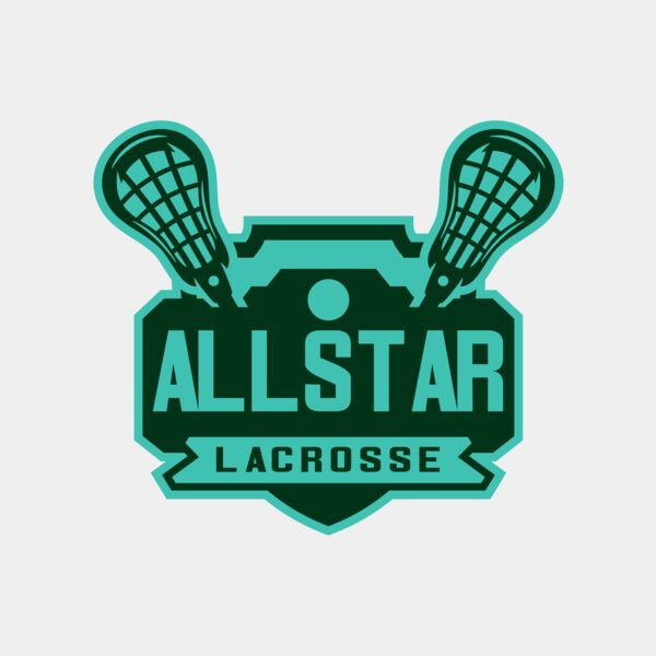 All stars Lacrosse Logo Template Thumbnail
